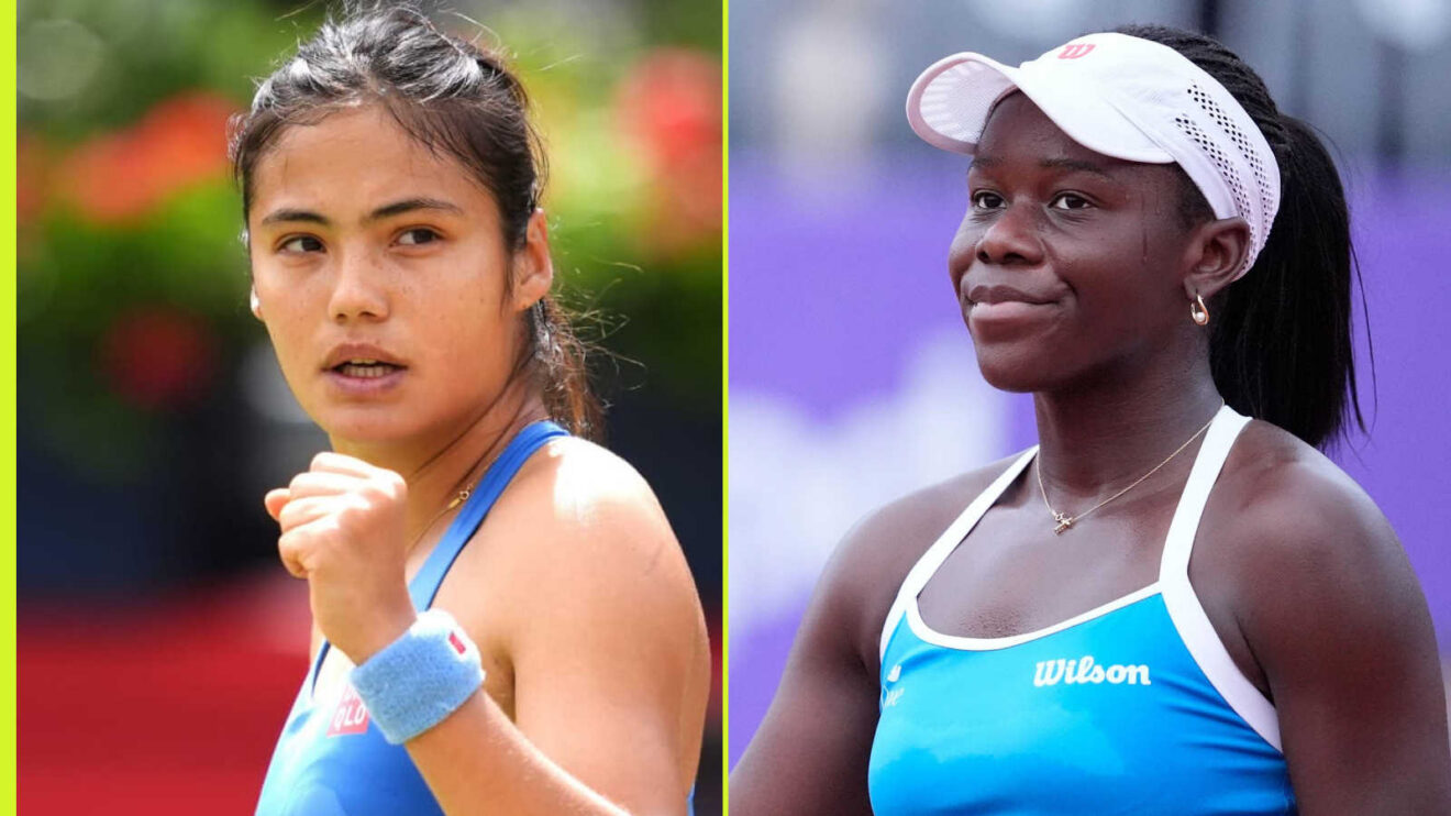 Pictured: Emma Raducanu and Victoria Mboko