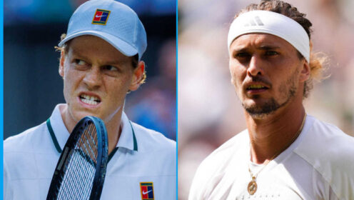Pictured: Jannik Sinner and Alexander Zverev