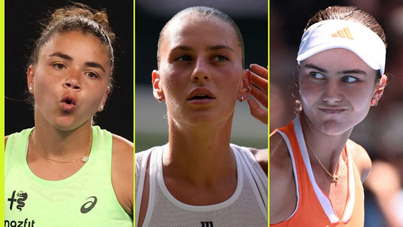 Jasmine Paolini, Marta Kostyuk and Iva Jovic