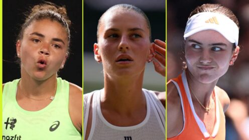 Jasmine Paolini, Marta Kostyuk and Iva Jovic