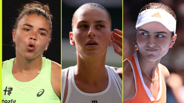 Jasmine Paolini, Marta Kostyuk and Iva Jovic