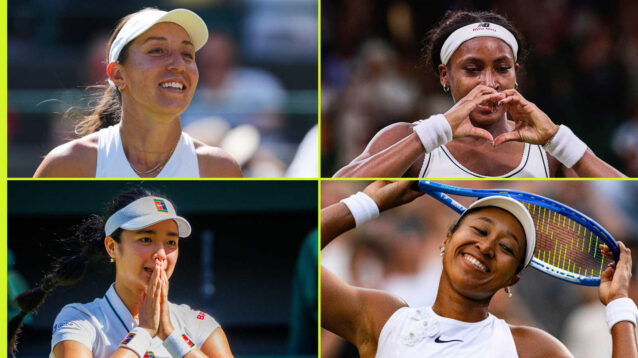 Pictured: Jessica Pegula, Coco Gauff, Alex Eala and Naomi Osaka