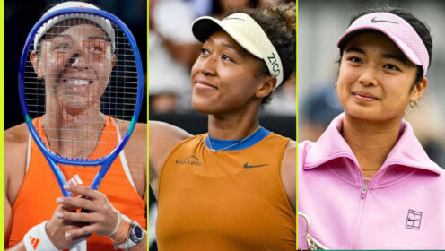 Pictured: Jessica Pegula, Naomi Osaka and Alex Eala