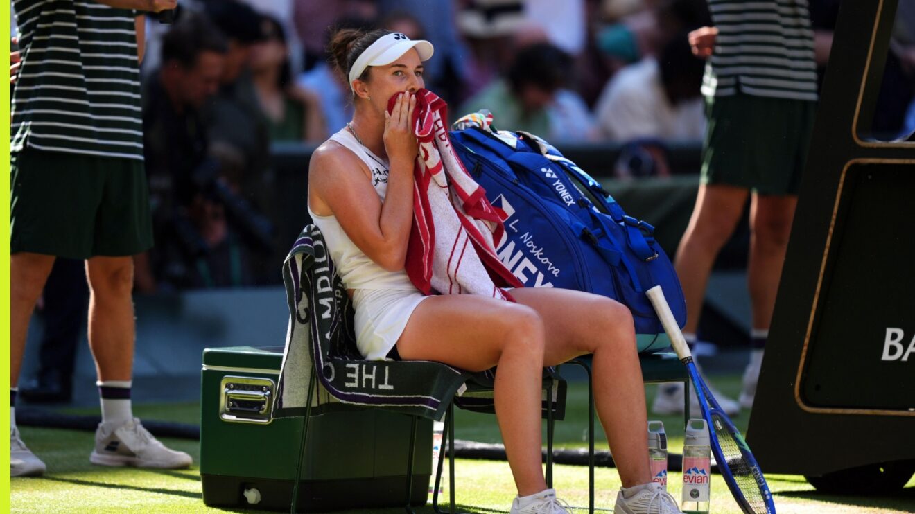 Linda Noskova in the Wimbledon 2026 final