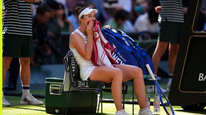 Linda Noskova in the Wimbledon 2026 final