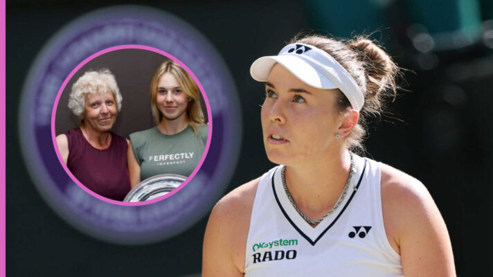 Pictured: Linda Noskova with an inset of her mother (Credit - Instagram)