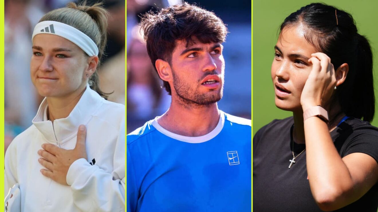 Karolina Muchova, Carlos Alcaraz and Emma Raducanu