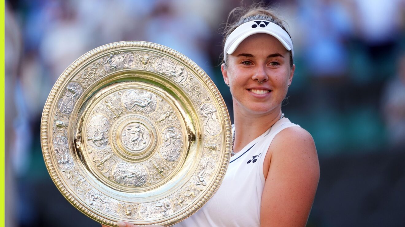 Linda Noskova with the 2026 Wimbledon title