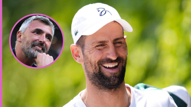 Pictured: Novak Djokovic with Goran Ivanisevic inset