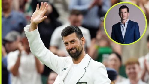 Novak Djokovic and Tim Henman