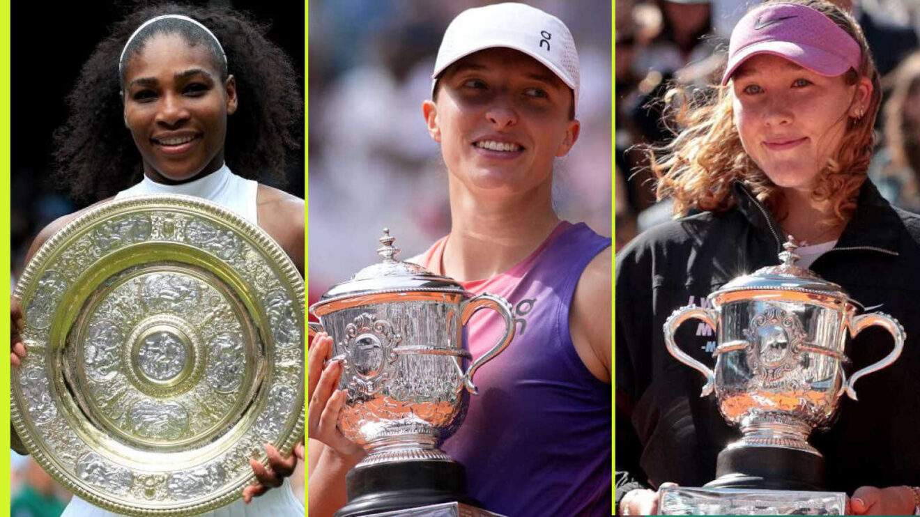 Pictured: Serena Williams, Iga Swiatek and Mirra Andreeva