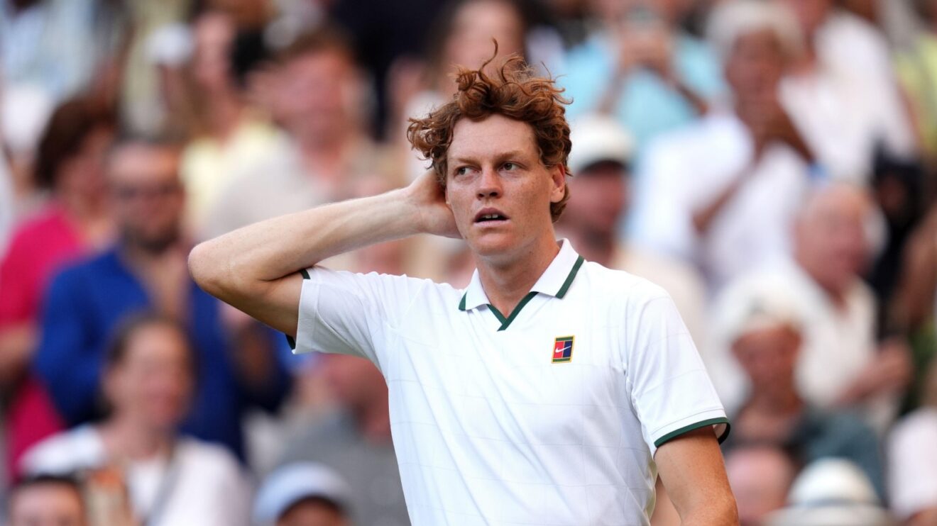 Jannik Sinner during the Wimbledon 2026 final