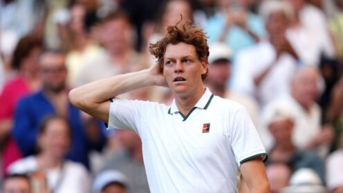 Jannik Sinner during the Wimbledon 2026 final