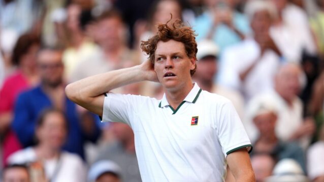 Jannik Sinner during the Wimbledon 2026 final
