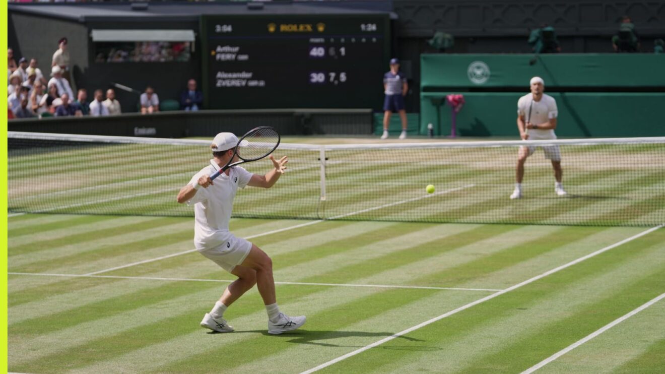 Alexander Zverev faced Arthur Fery at Wimbledon