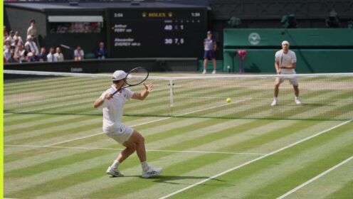 Alexander Zverev faced Arthur Fery at Wimbledon
