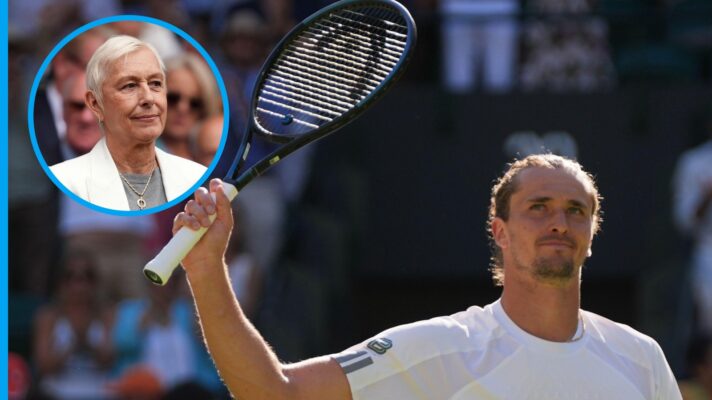Alexander Zverev saluting the crowd after his second round win at Wimbledon 2026