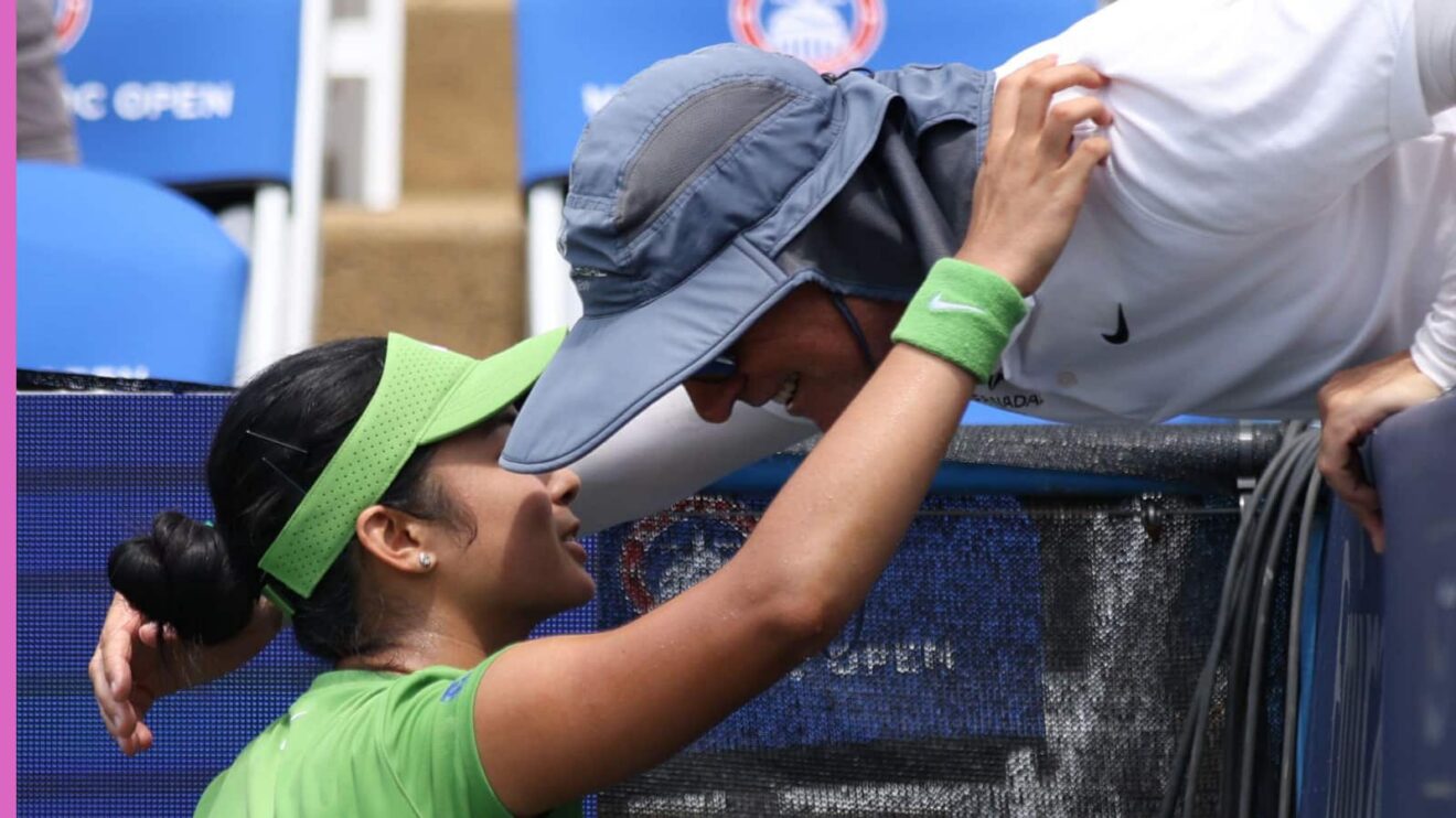 Pictured: Alex Eala and her coach Joan Bosch
