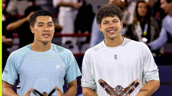 Pictured: Canadian Open runner-up Brandon Nakashima and champion Ben Shelton
