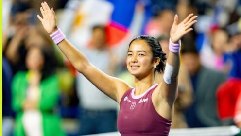 Alex Eala celebrates