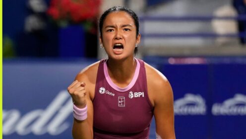 Alex Eala in action