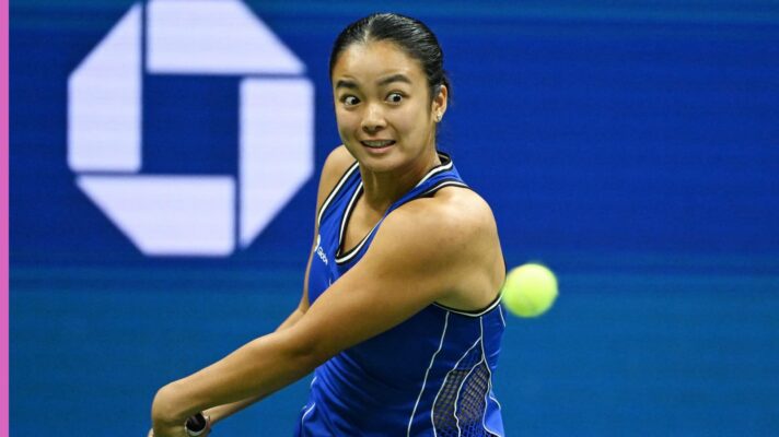 Alex Eala in a practice session at the US Open