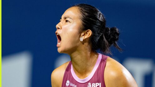 Alex Eala celebrates