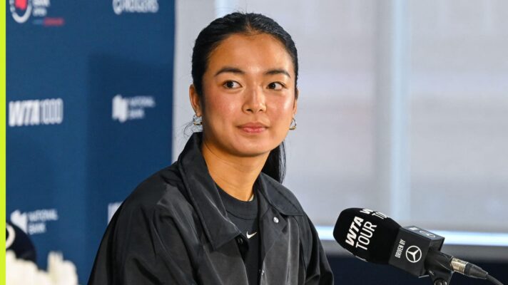 Alex Eala at a press conference