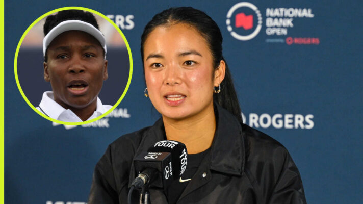 Pictured: Alex Eala with inset of Venus Williams