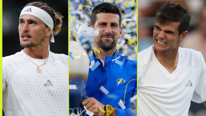 Alexander Zverev, Novak Djokovic and Rafael Jodar