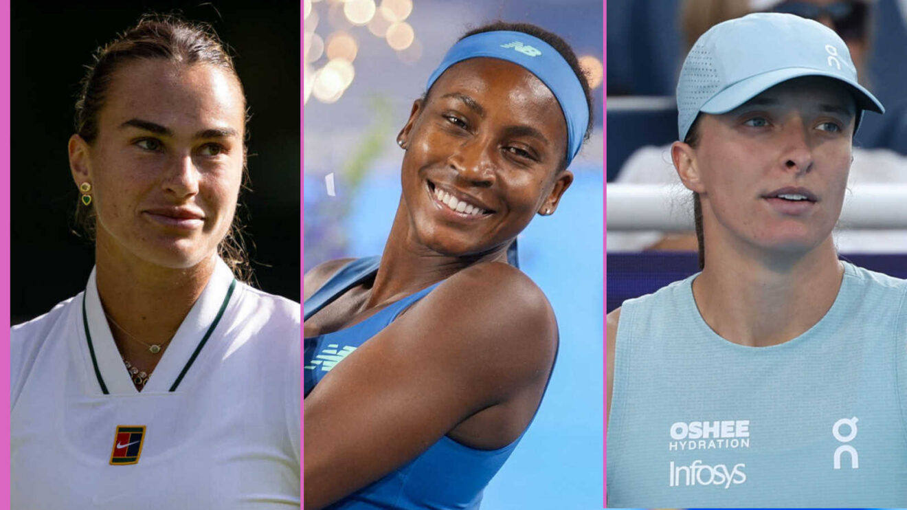 Pictured: Aryna Sabalenka, Coco Gauff and Iga Swiatek