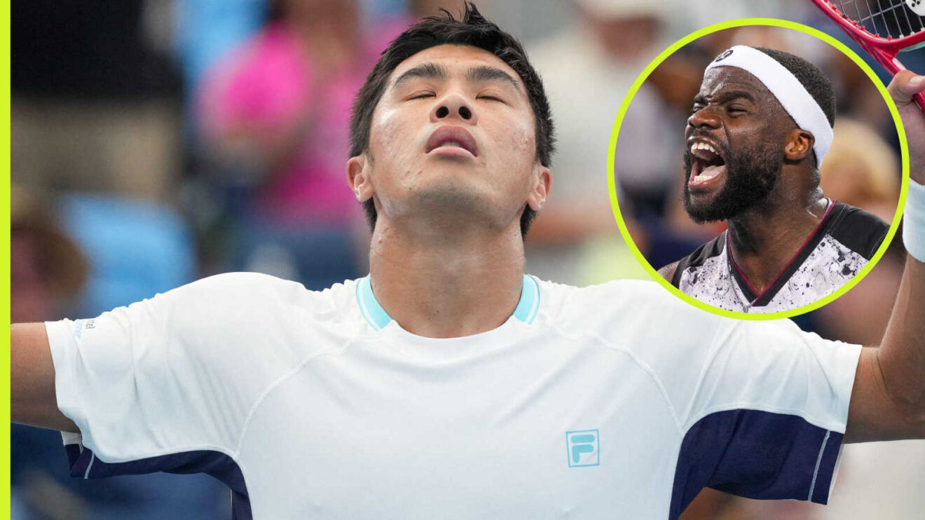 Pictured: Brandon Nakashima with an inset of Frances Tiafoe