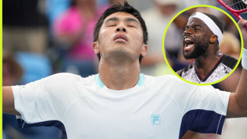 Pictured: Brandon Nakashima with an inset of Frances Tiafoe