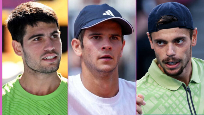 Pictured: Carlos Alcaraz, Rafael Jodar and Arthur Gea