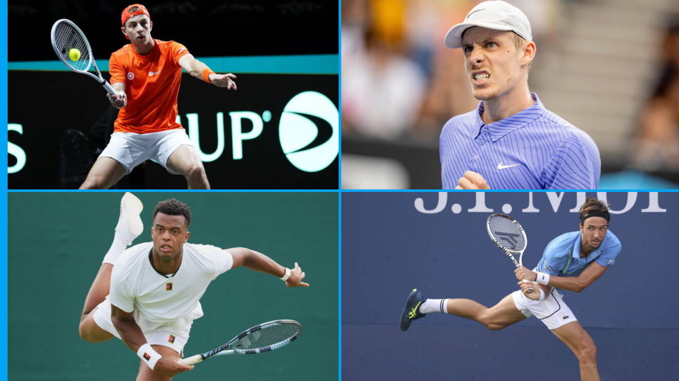Arthur Rinderknech, Tallon Griekspoor, Denis Shapovalov and Giovanni Mpetshi Perricard