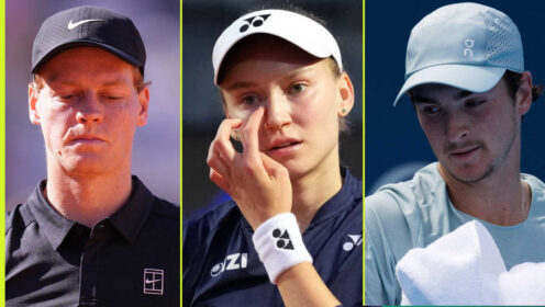 Pictured: Jannik Sinner, Elena Rybakina and Joao Fonseca