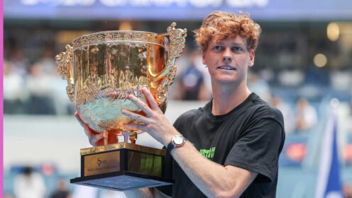 Pictured: Jannik Sinner with China Open trophy