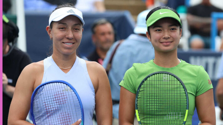 Pictured: Jessica Pegula and Alex Eala ahead of Washington DC Open final
