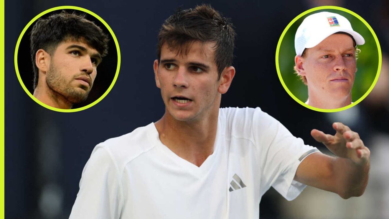 Rafael Jodar, Carlos Alcaraz and Jannik Sinner