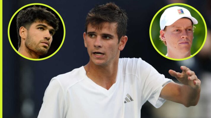 Rafael Jodar, Carlos Alcaraz and Jannik Sinner