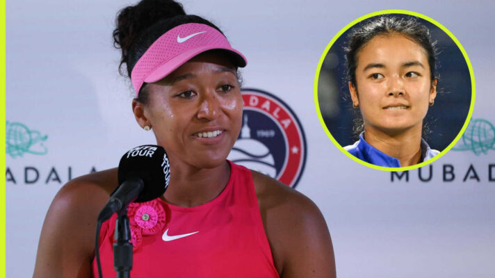 Pictured: Naomi Osaka with inset of Alex Eala