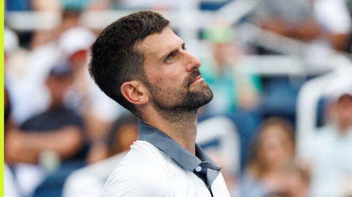 Novak Djokovic in action