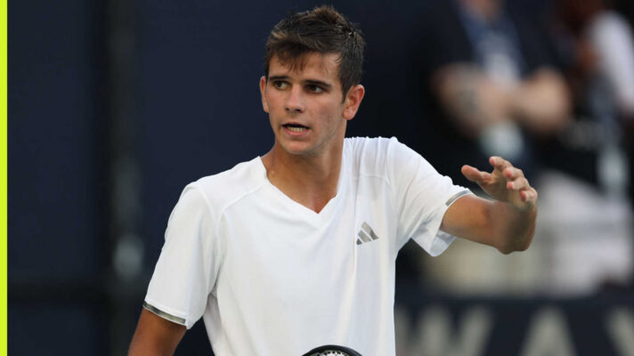 Pictured: Rafael Jodar reacts during his match