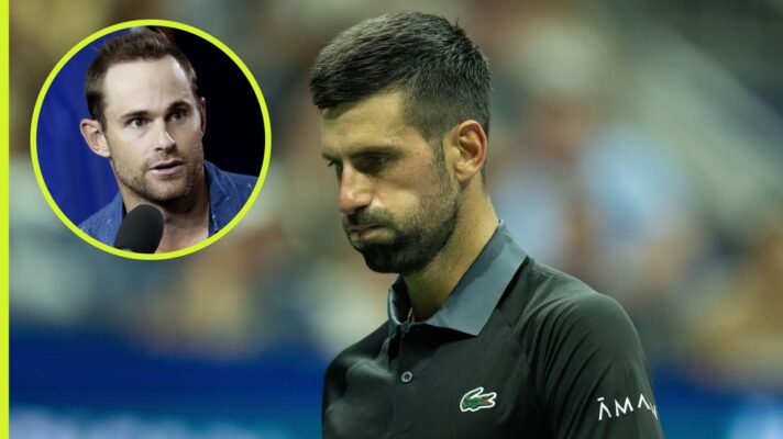 Andy Roddick and Novak Djokovic