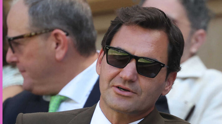Pictured: Roger Federer attends a tennis match