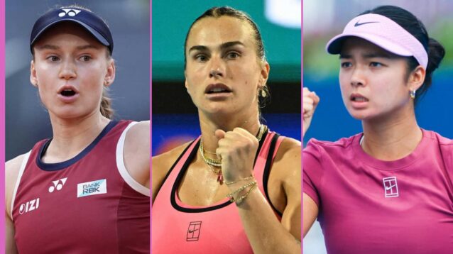 Elena Rybakina, Aryna Sabalenka and Alex Eala