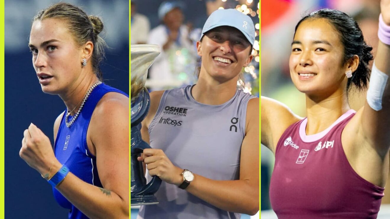 Aryna Sabalenka, Iga Swiatek and Alex Eala