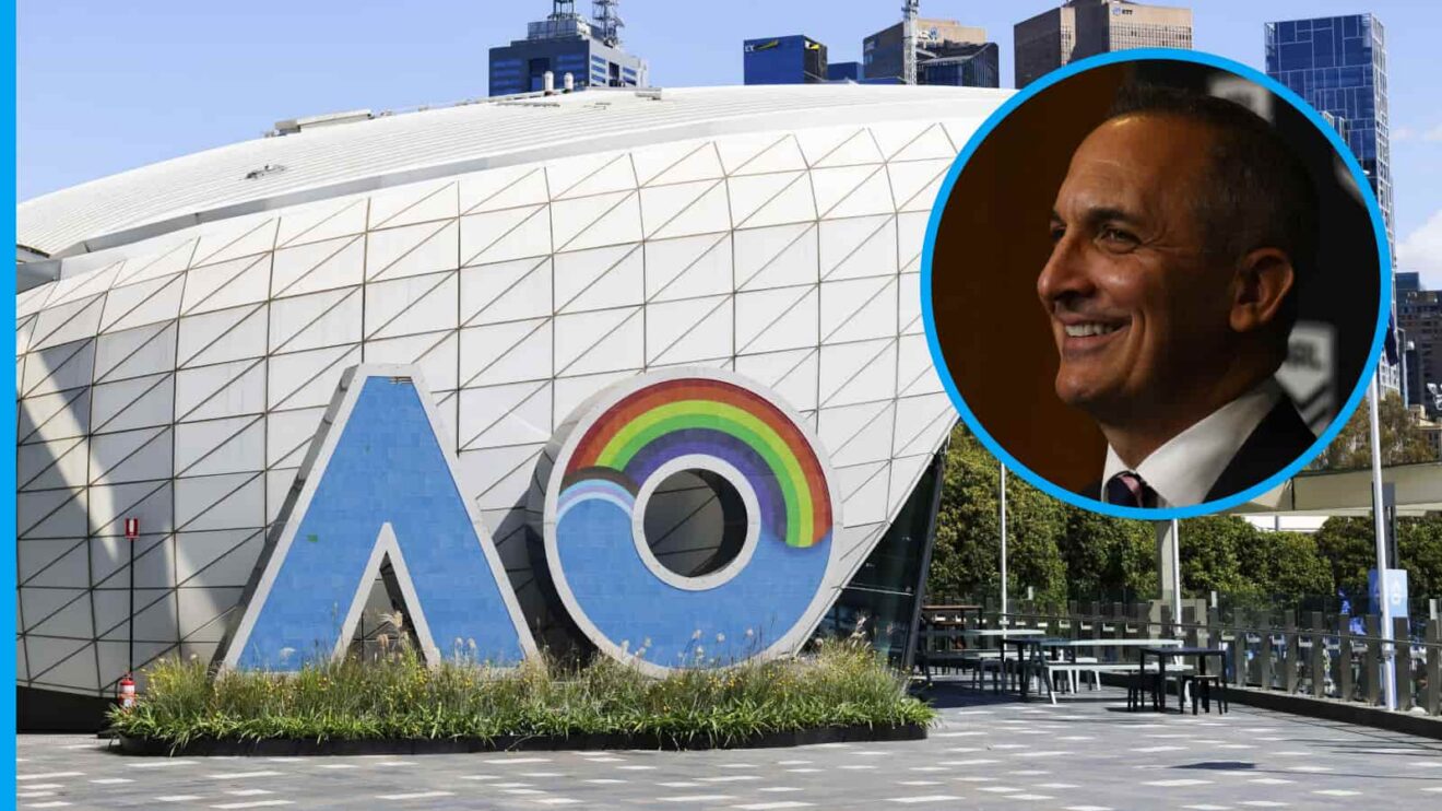 Pictured: The Australian Open and Tennis Australia CEO Andrew Abdo