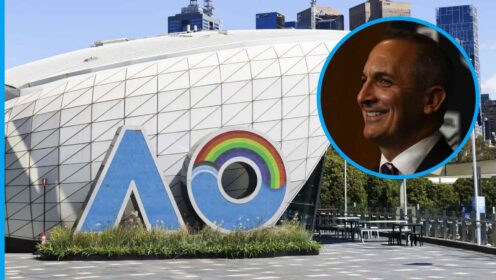 Pictured: The Australian Open and Tennis Australia CEO Andrew Abdo