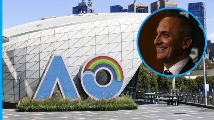 Pictured: The Australian Open and Tennis Australia CEO Andrew Abdo